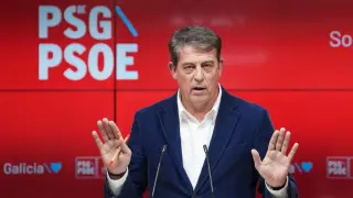 José Ramón Gómez Besteiro en una rueda de prensa