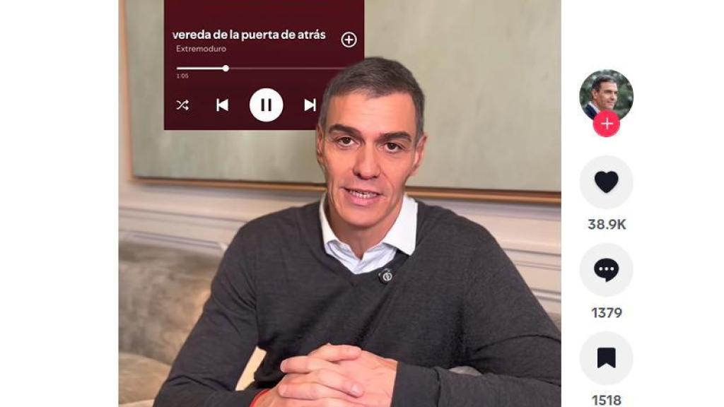 Perfil de TikTok del presidente del Gobierno, Pedro Sánchez